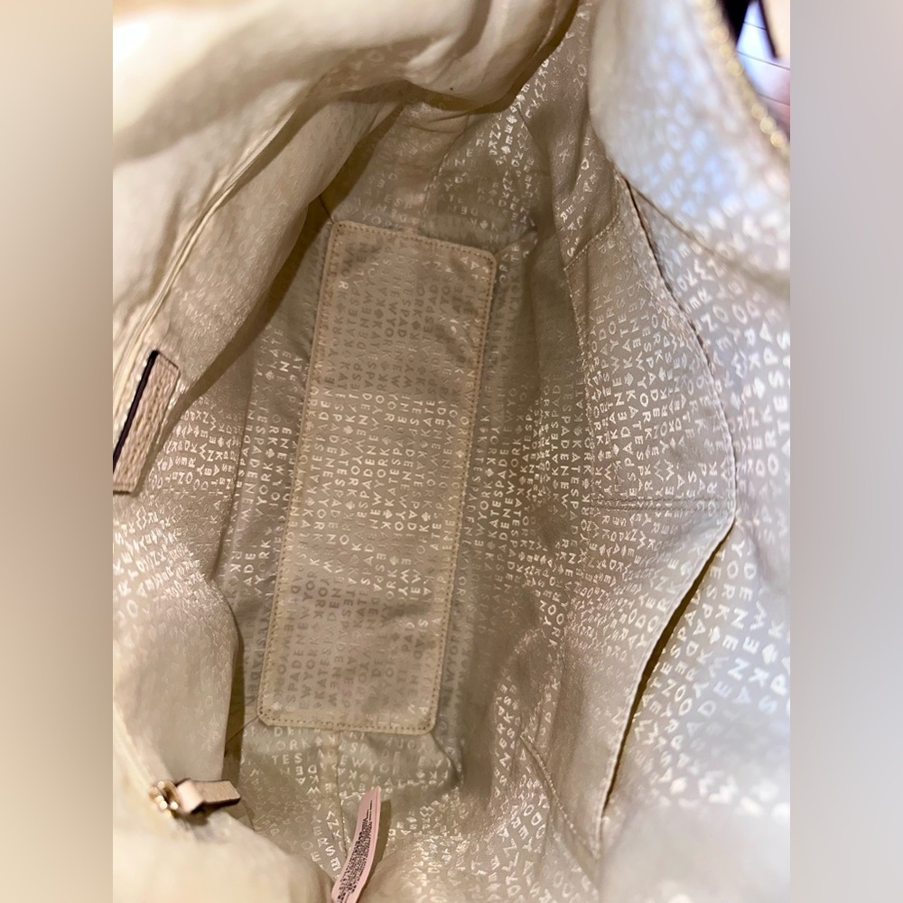 LOW START Kate Spade Two-Tone Pebbled Leather Hobo Bag. Great condition! - Picture 14 of 15